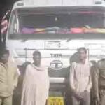 Major action by Behat police and revenue team, 2 trucks of illegal mining seized
