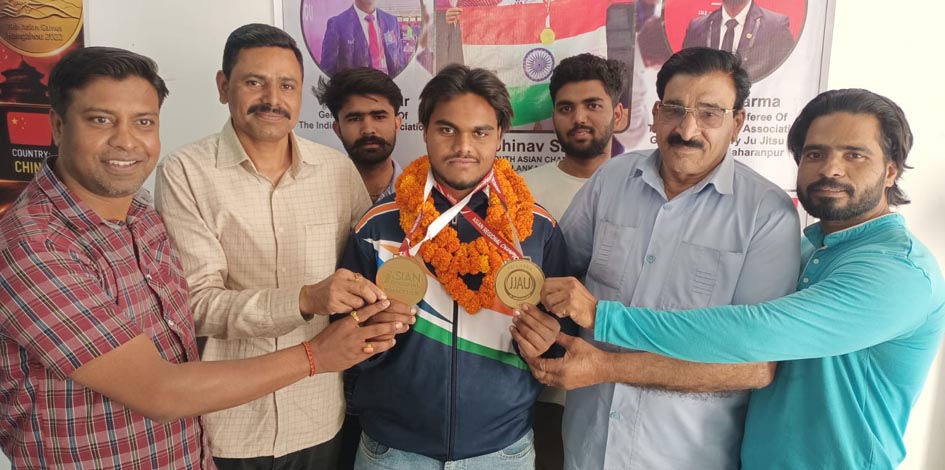 Saharanpur's star shines in Sri Lanka, international Ju-Jitsu player Abhinav Saini gets grand welcome