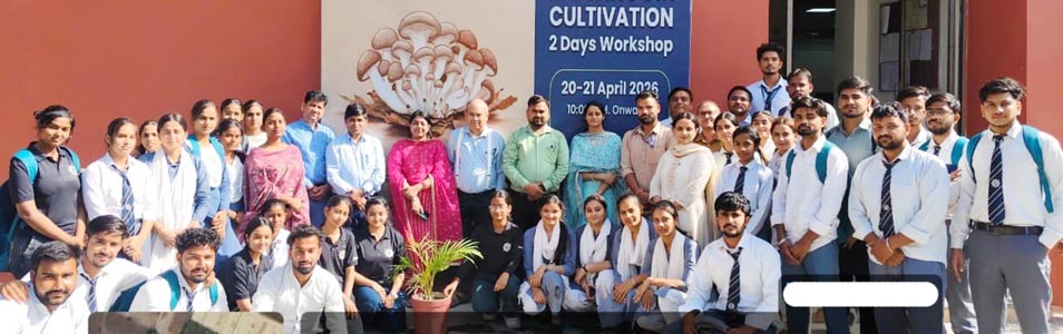 Two-day workshop on mushroom production concluded at Shobhit University, Gangoh