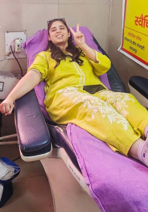 Blood donation camp organized on World Red Cross and Thalassemia Day, 32 units of blood collected