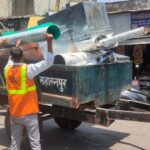 Anti-encroachment drive conducted on the instructions of the Municipal Commissioner.