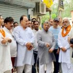 CC road and drain to be constructed in Nand Vihar Colony at a cost of ₹11 lakh; Mayor and City MLA inaugurate the project.