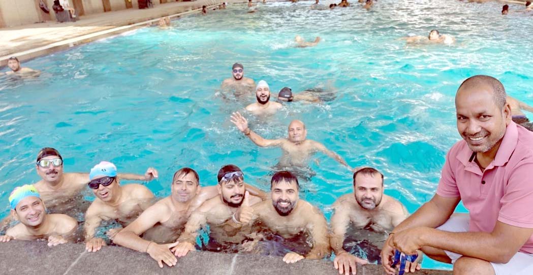 Dr. Bhimrao Ambedkar Sports Stadium's swimming pool has become a center of attraction amidst the scorching heat.