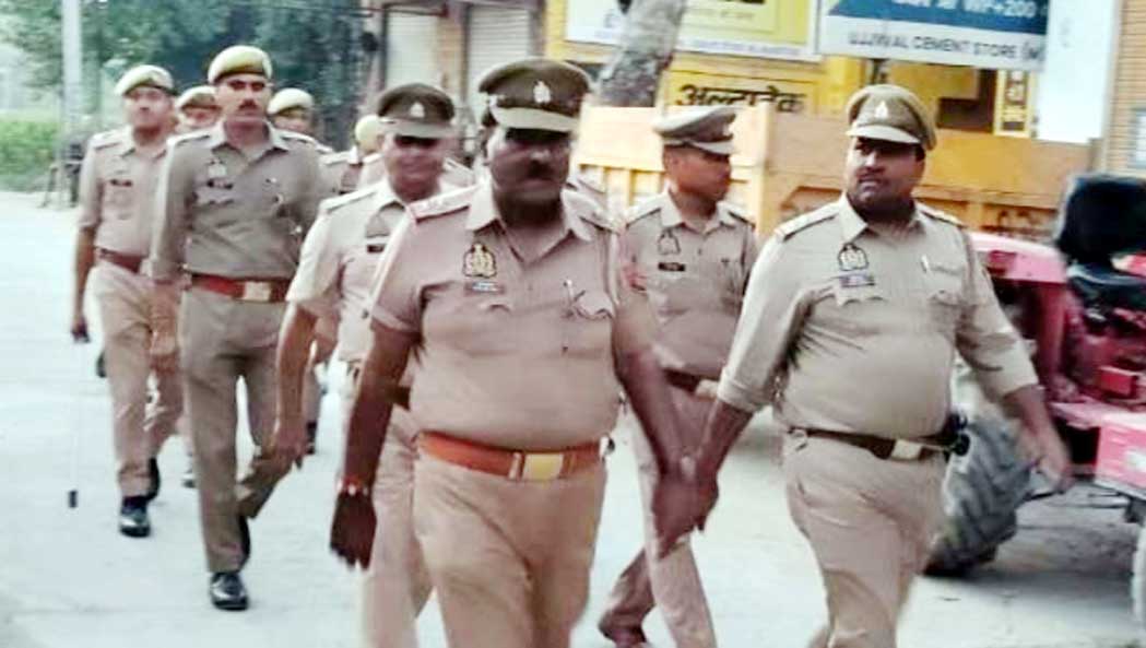 The police assessed security arrangements by conducting foot patrols.
