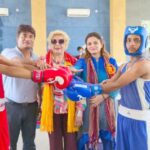 Boxers displayed their prowess at the state-level boys' boxing competition.