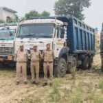 Police crack down on mining mafia: 5 vehicles operating without royalty seized in Chilkana.
