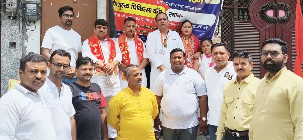 Hundreds of people availed themselves of health services at the free eye check-up camp.
