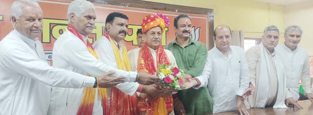 Historic and grand welcome for BJP Regional President Nawab Singh Nagar in Saharanpur.