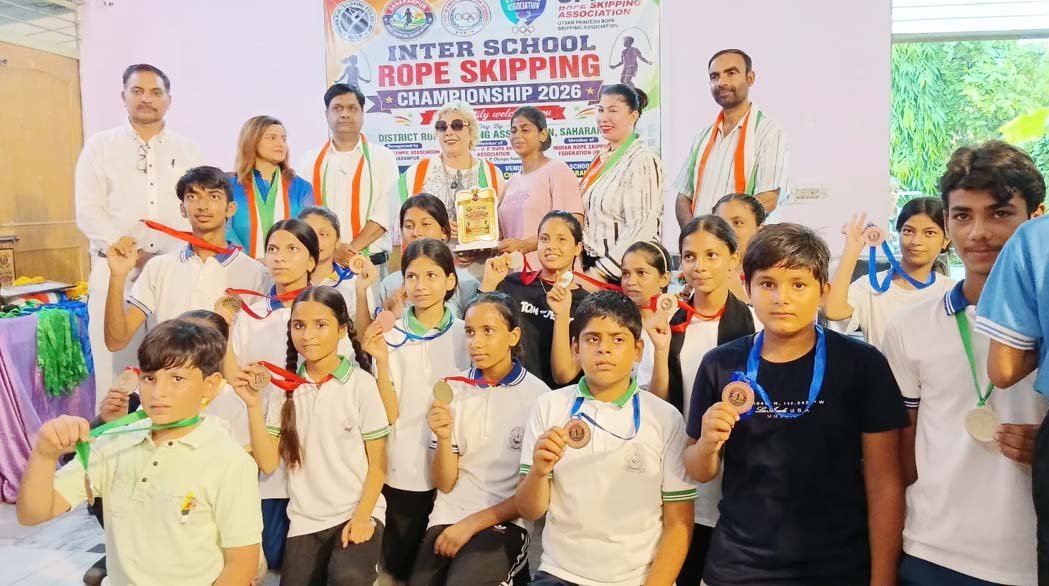 Alpine Public School students shine at the district-level inter-school rope skipping competition.