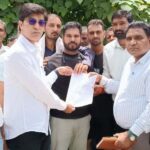 Angered by the dumping of garbage on the cremation ground road, people took to the streets and staged a protest.
