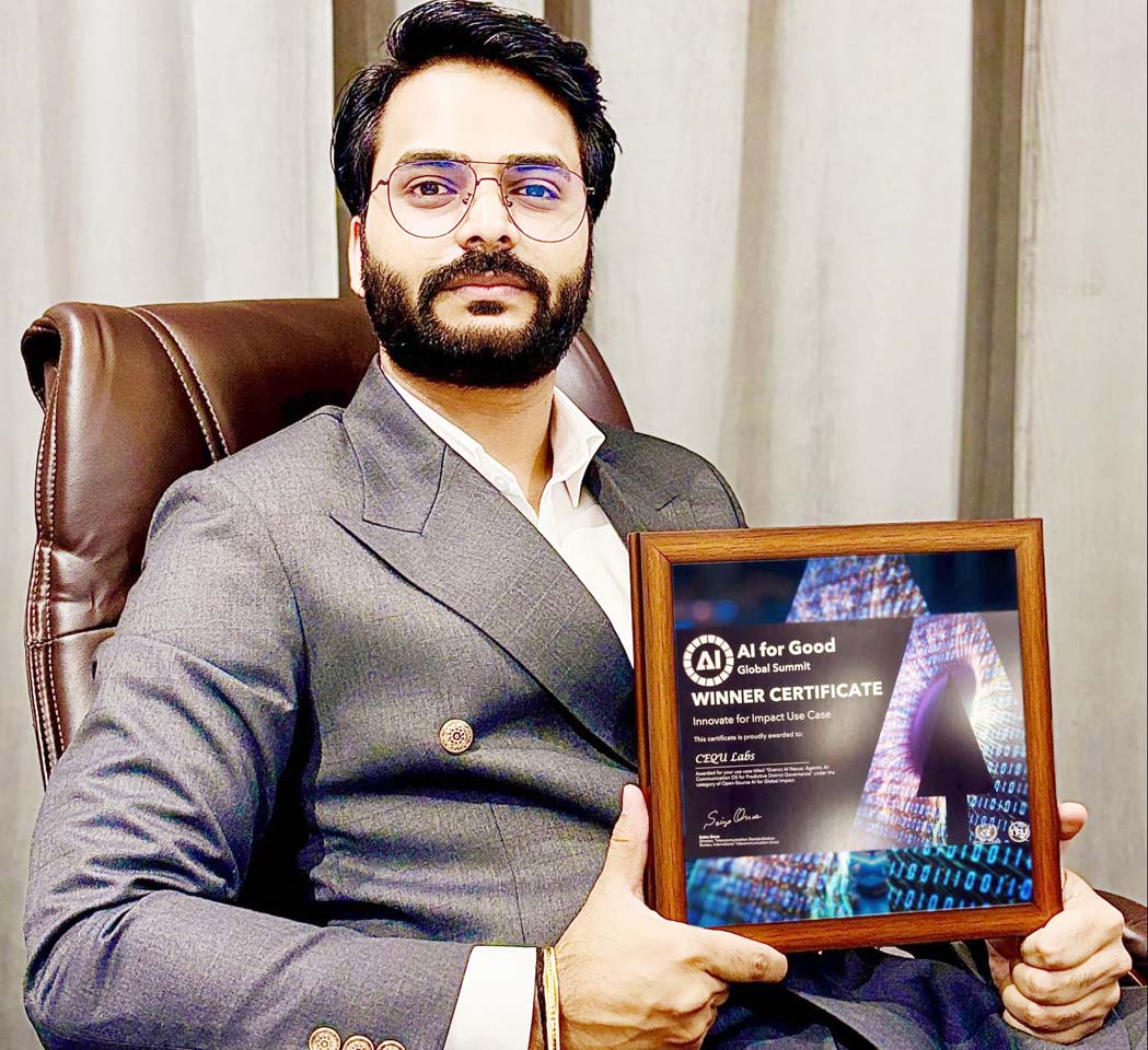 Kumar Satyam, a young entrepreneur from Saharanpur, has brought glory to the country on the global stage.