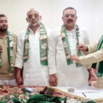 SP leaders Mohammad Hussain Jilani and Sajid Hasan join the AIMIM party along with their supporters.